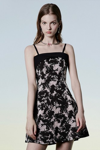 Vestido Cloudy Afternoon en Negro Tie Dye - Punk Rave