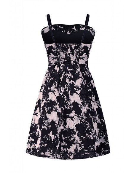 Cloudy Afternoon Dress in Black Tie Dye - Punk Rave