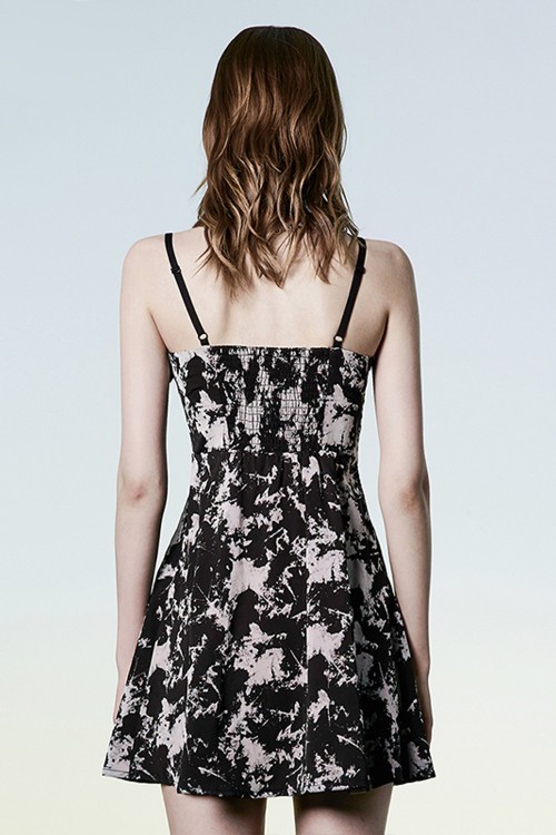 Vestido Cloudy Afternoon en Negro Tie Dye - Punk Rave