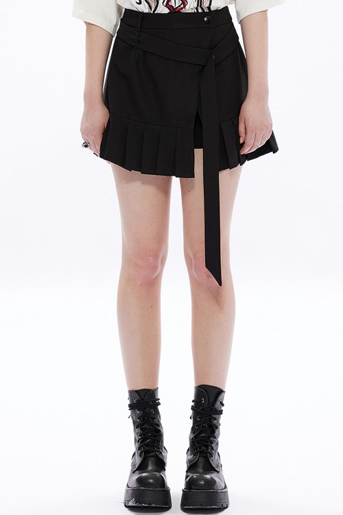 Punk Tactics Pleated Skirt with Shorts - Punk Rave