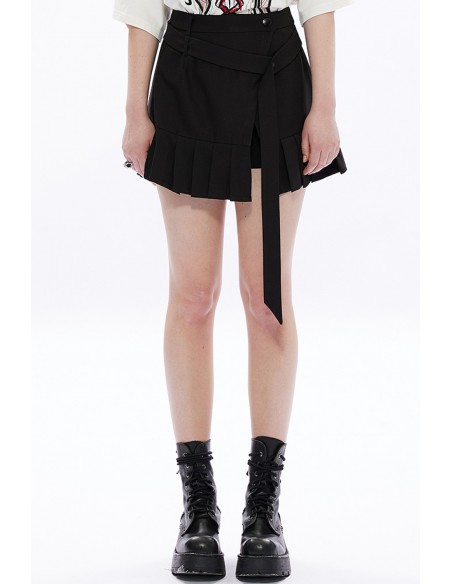 Punk Tactics Pleated Skirt with Shorts - Punk Rave