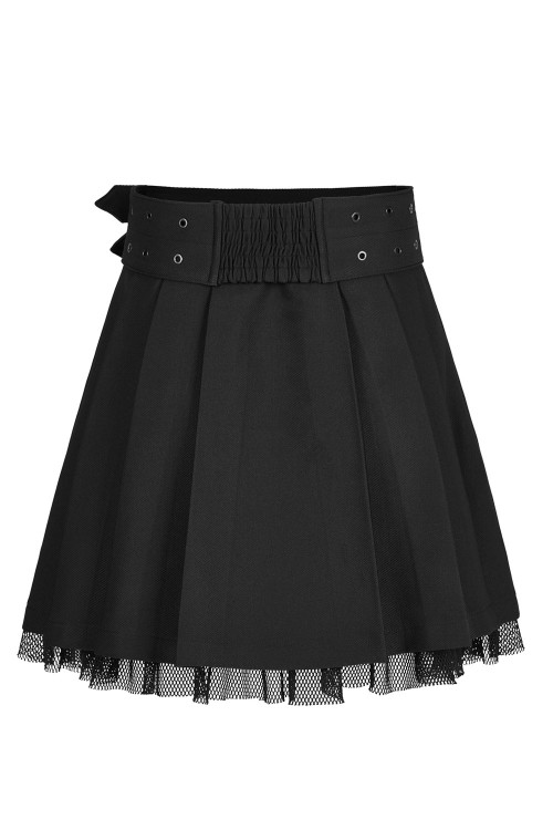 Falda Plisada con Doble Cinturón Ghoul Party - Punk Rave