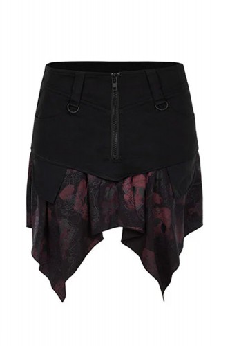 Falda Asimétrica Skull Party - Punk Rave 2