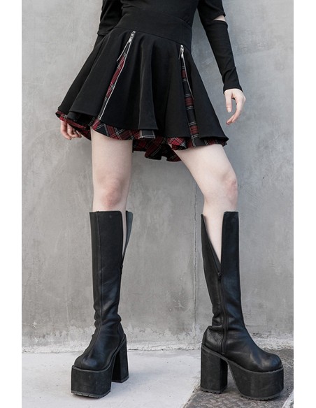 Falda con Cremalleras Tartan Secrets - Punk Rave