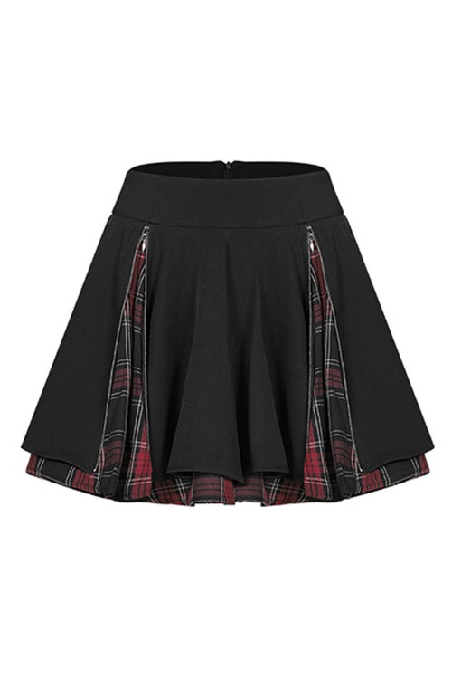 Falda con Cremalleras Tartan Secrets - Punk Rave