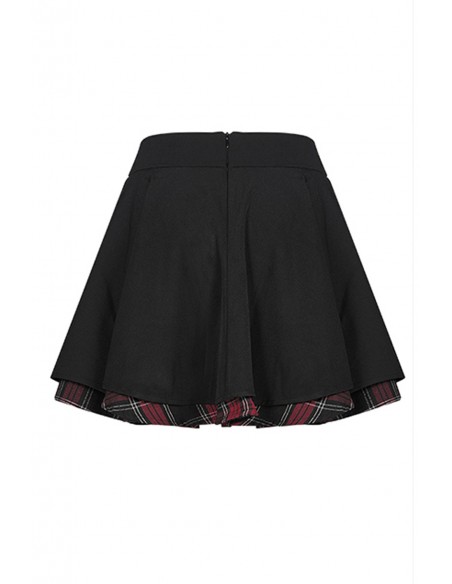 Tartan Secrets Zippered Skirt - Punk Rave
