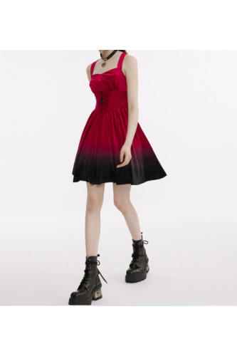 Knight of the Rose Red Velvet Dress - Punk Rave 2