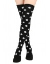 Polka Dot Long Socks - Black