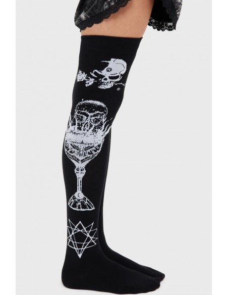 Grail Of Loathing Knee High Socks - Killstar x Alchemy