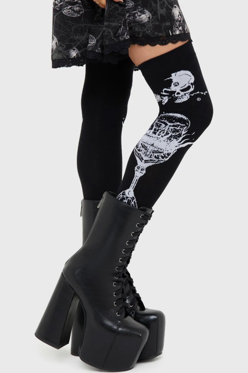 Grail Of Loathing Knee High Socks - Killstar x Alchemy