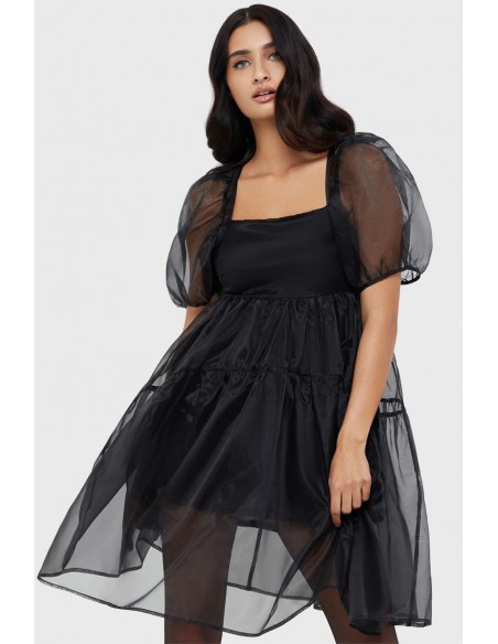 Dancing Shadows Black Tulle Dress - Killstar