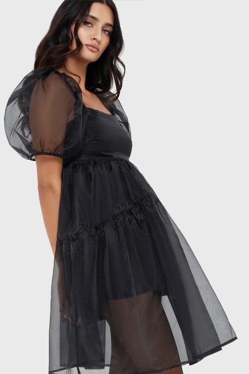Vestido de Tul Negro Dancing Shadows - Killstar