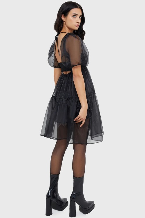 Vestido de Tul Negro Dancing Shadows - Killstar