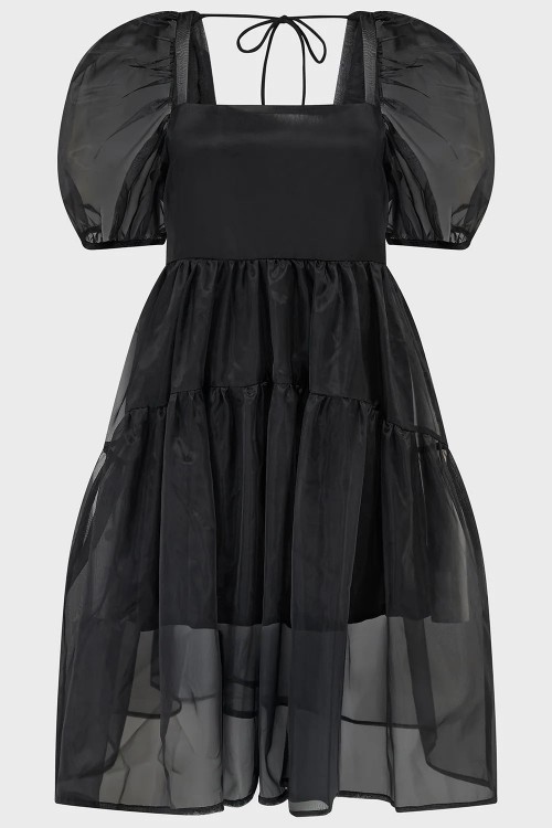 Dancing Shadows Black Tulle Dress - Killstar