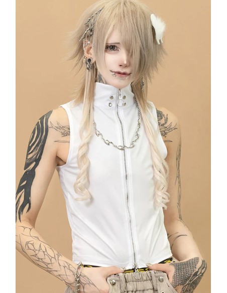 Cryptid Corpse ACDC Rag x Gedraji Sleeveless Top - White