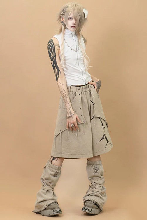 Top sin Mangas Cryptid Corpse ACDC Rag x Gedraji - Blanco