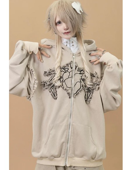 Sudadera con Capucha Cryptid Corpse ACDC Rag x Gedraji - Beige