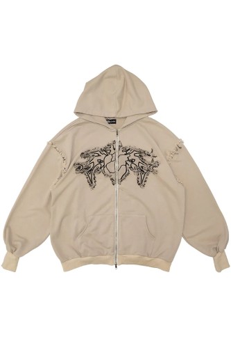 Cryptid Corpse ACDC Rag x Gedraji Hoodie - Beige 2