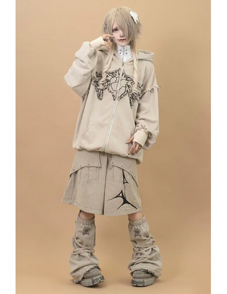 Sudadera con Capucha Cryptid Corpse ACDC Rag x Gedraji - Beige