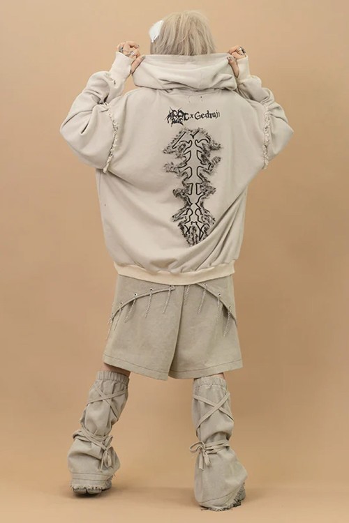 Cryptid Corpse ACDC Rag x Gedraji Hoodie - Beige