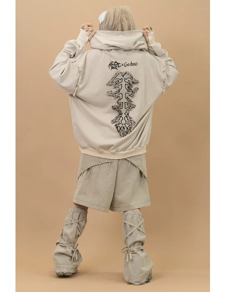 Cryptid Corpse ACDC Rag x Gedraji Hoodie - Beige