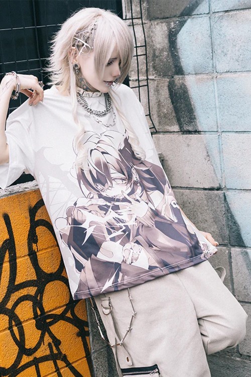 Camiseta Oversized Cryptid Corpse ACDC Rag x Gedraji - Blanco