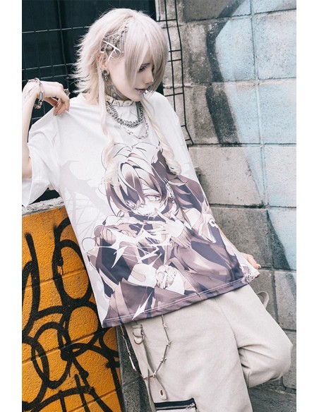 Camiseta Oversized Cryptid Corpse ACDC Rag x Gedraji - Blanco