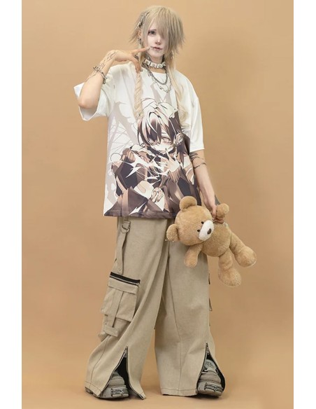 Oversized T-Shirt Cryptid Corpse ACDC Rag x Gedraji - White