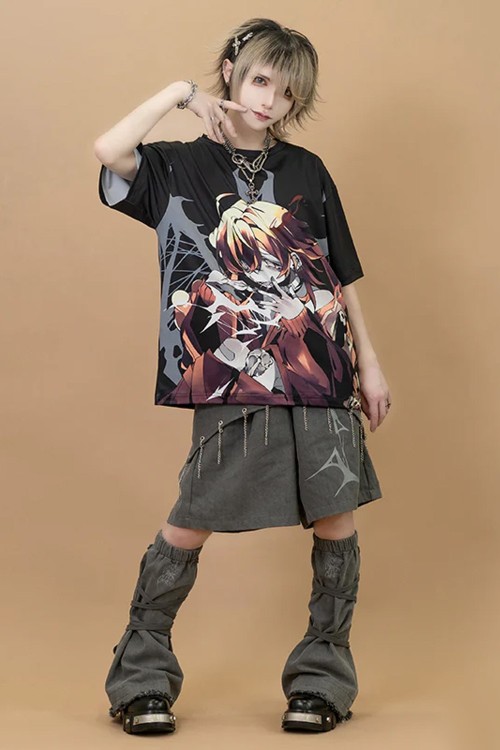 Camiseta Oversized Cryptid Corpse ACDC Rag x Gedraji - Negro