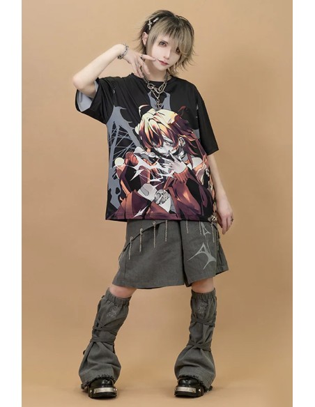 Camiseta Oversized Cryptid Corpse ACDC Rag x Gedraji - Negro