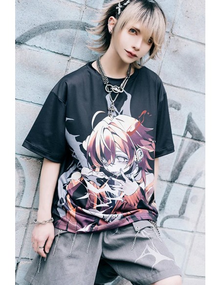 Camiseta Oversized Cryptid Corpse ACDC Rag x Gedraji - Negro