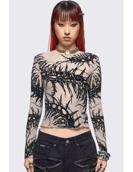 Top de Gasa Centipede en Beige - Minga London