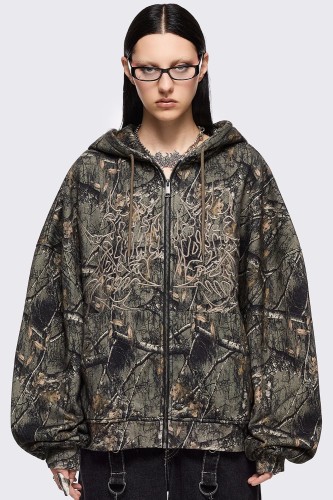 Forest Tree Camouflage Hoodie - Minga London