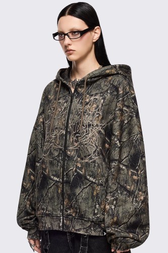 Forest Tree Camouflage Hoodie - Minga London 2