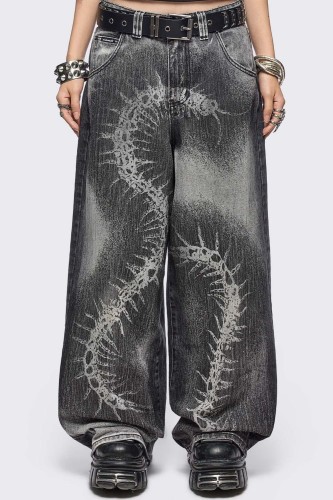 Pantalón Baggy Centipede en Gris - Minga London