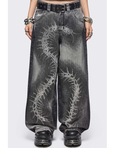 Centipede Baggy Trousers in Grey - Minga London