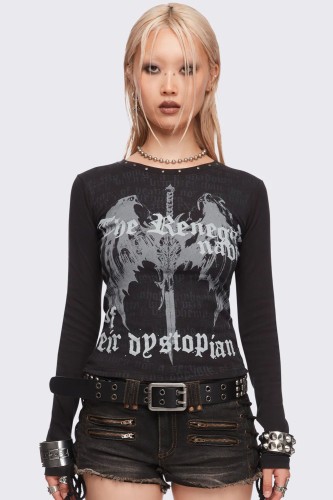 Dystopian Long Sleeve Top - Minga London