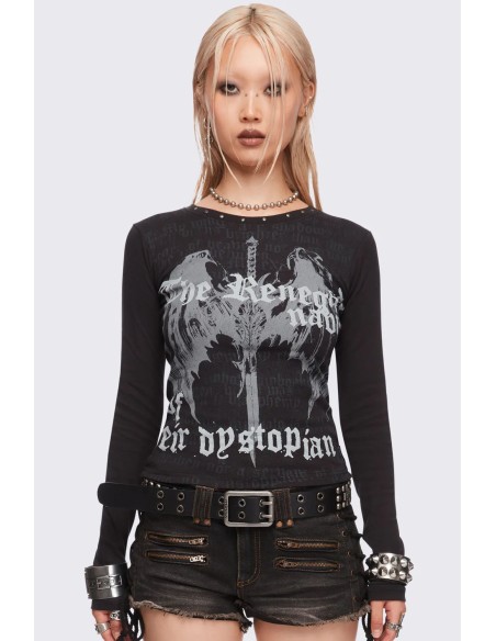 Dystopian Long Sleeve Top - Minga London