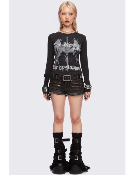 Dystopian Long Sleeve Top - Minga London