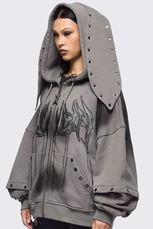 Heaven Hoodie in Grey - Minga London