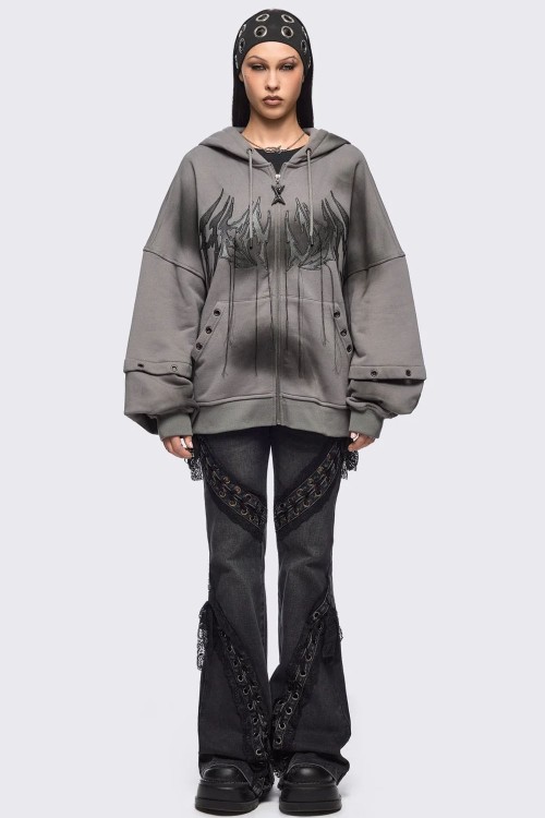 Heaven Hoodie in Grey - Minga London