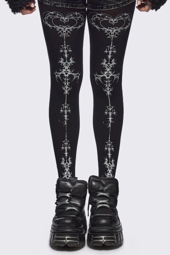 Dark Simmetry Tights - Minga London