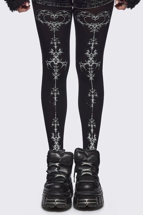 Dark Simmetry Tights - Minga London