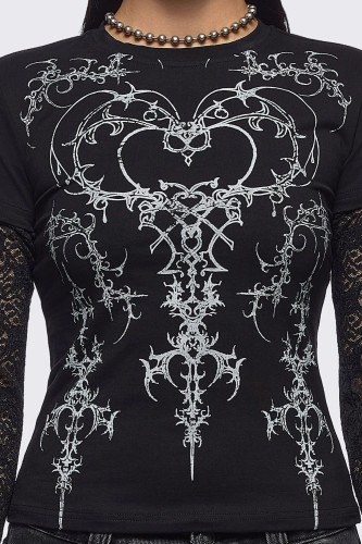 Heartbreak Double Sleeve Baby Tee - Minga London 2