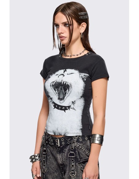 Baby Tee Nine Lives in Hell - Minga London