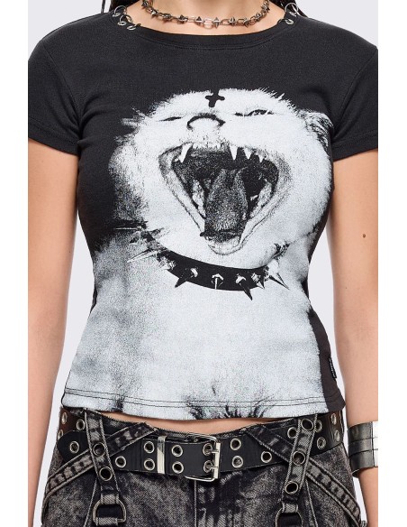 Baby Tee Nine Lives in Hell - Minga London