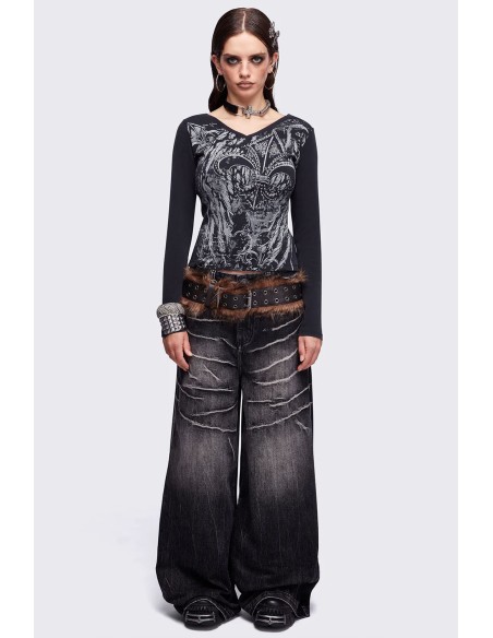 Fleur de Lis Long Sleeve Top - Minga London