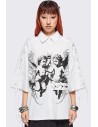 Camisa Oversized a Rayas Angel en Blanco - Minga London